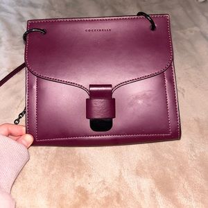 Coccinelle burgundy crossbody bag